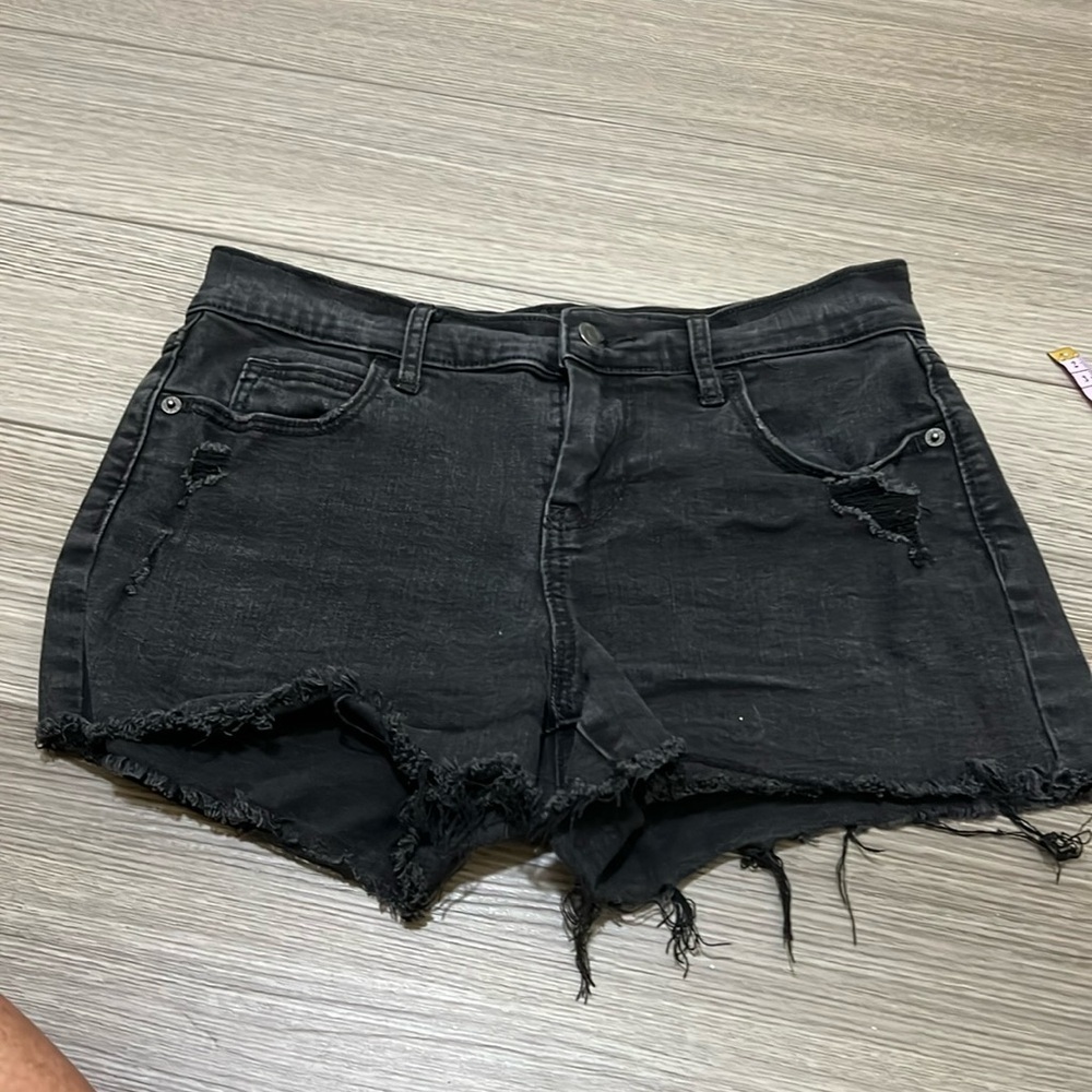 Black Jean shorts